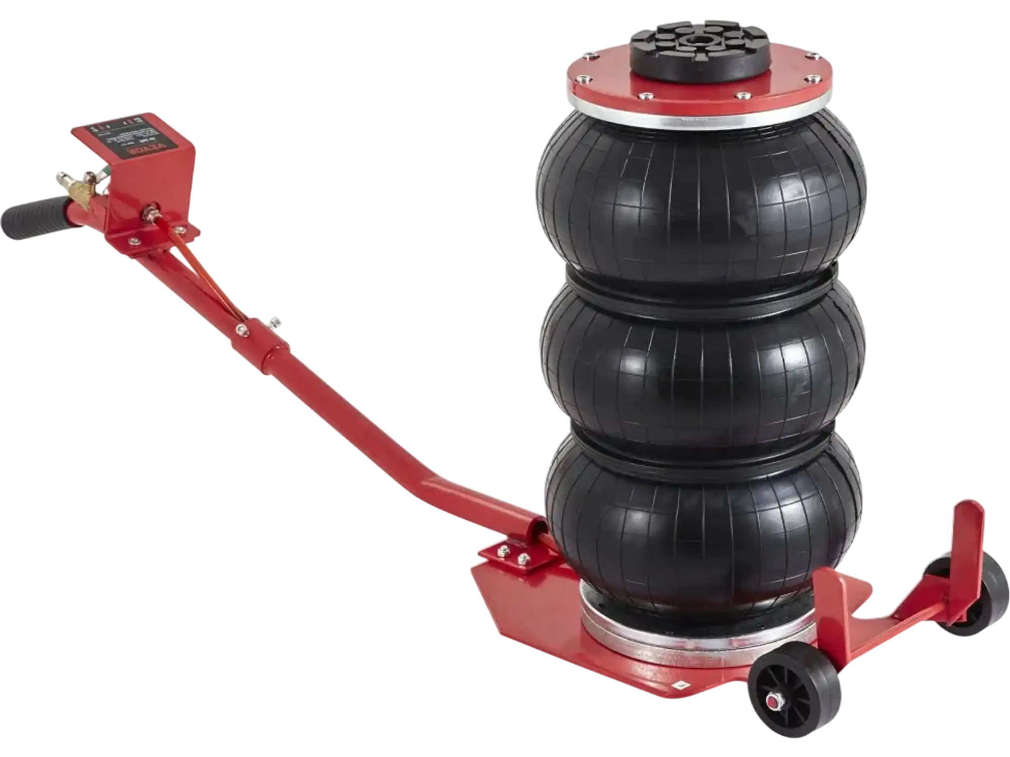 Vevor Air Jack 3 Ton Triple Bag Pneumatic Car Jack 6600 lbs Red New