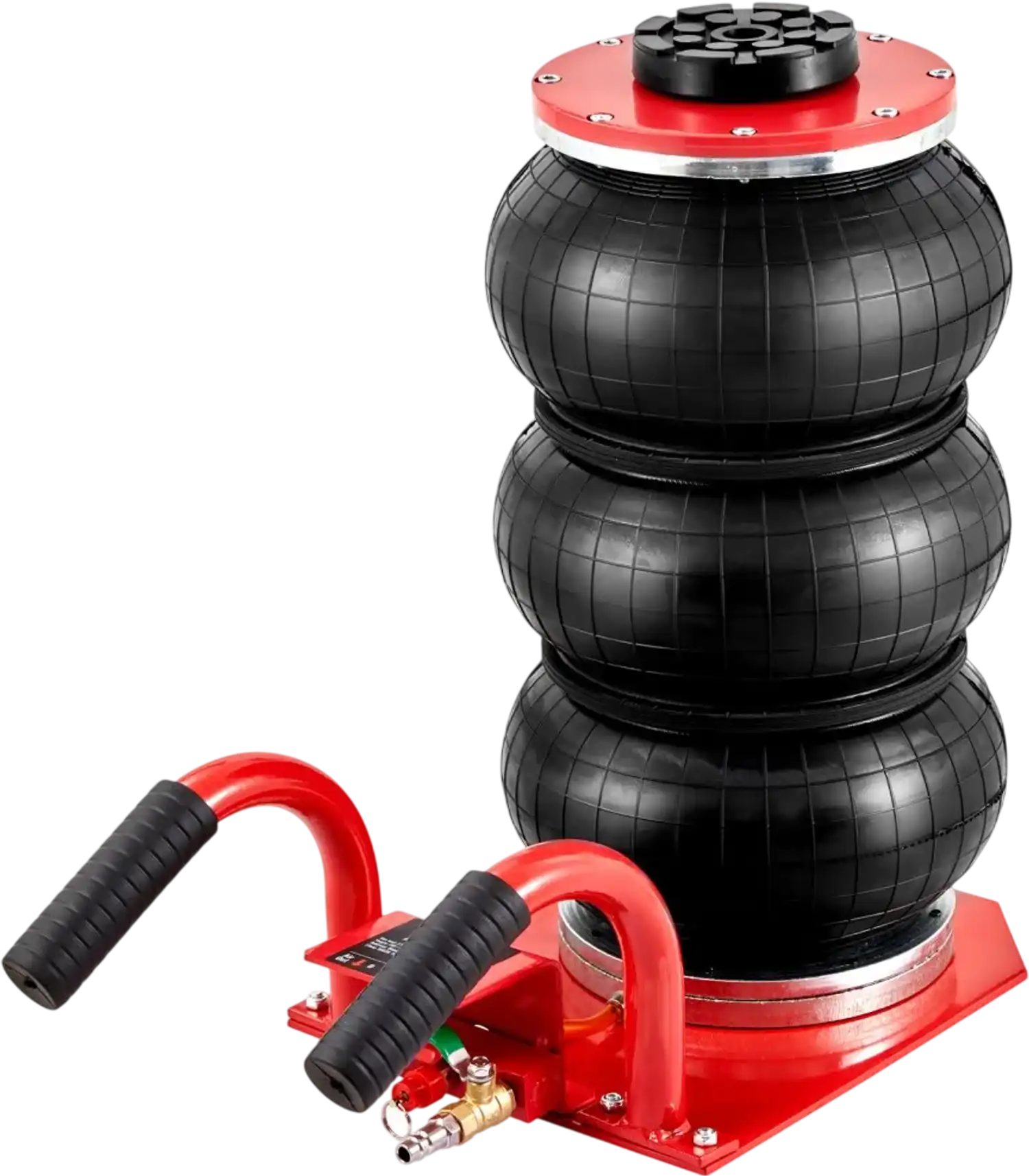 Vevor Air Jack 3 Ton Triple Bag Pneumatic Car Lift Red New