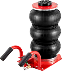 VEVOR Air Jack, 3 Ton/6600 lbs Triple Bag Air Jack, Airbag Jack with Six Steel Pipes, Lift up to 17.7 inch/450 mm, 3-5 s Fast Lifting Pneumatic Jack, with Side Handles for Car, Garage, Repair (Red)