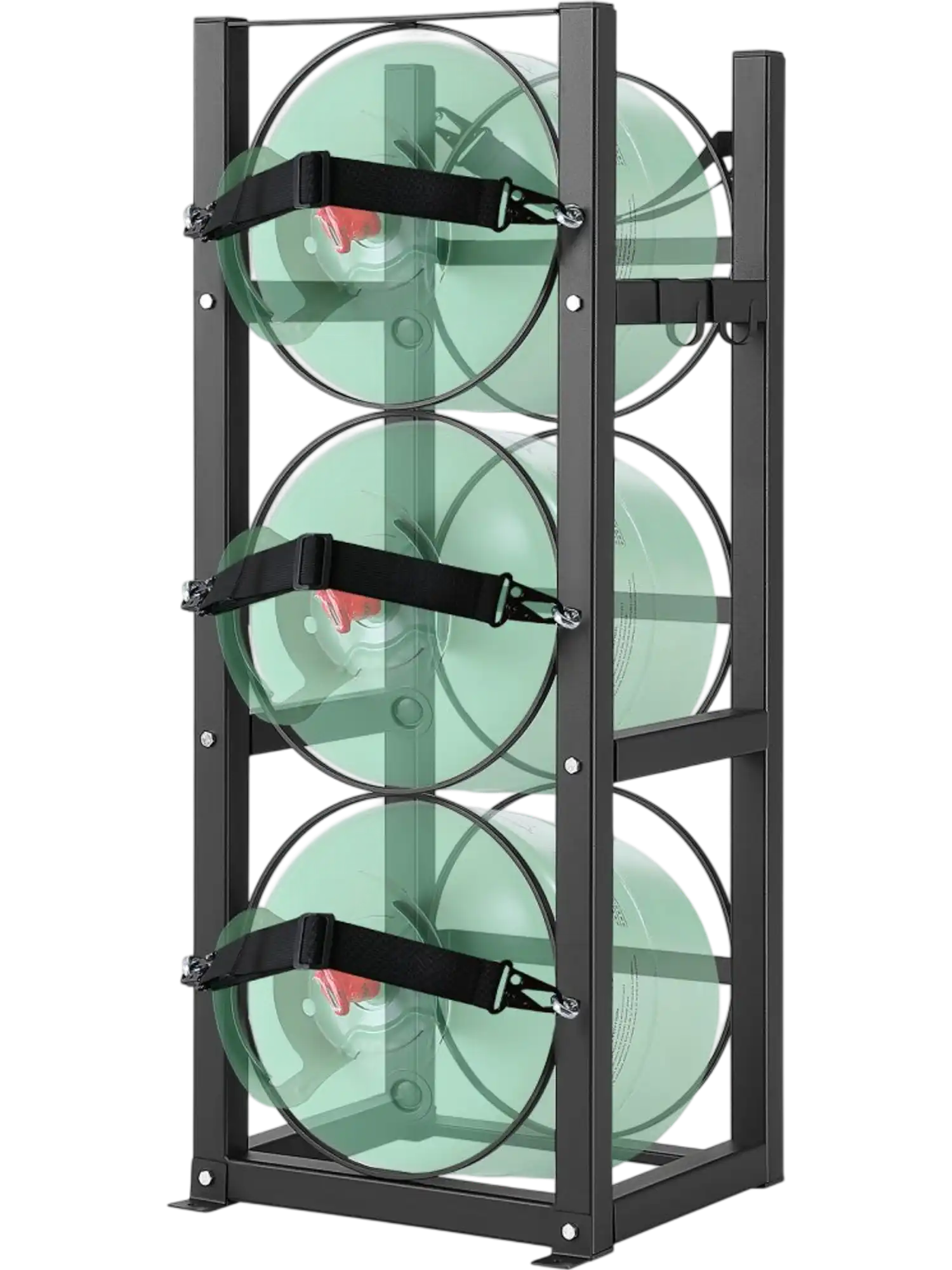 Vevor Cylinder Tank Rack Refrigerant Storage Rack for 3 x 30 lbs Tanks 12.79 x 12.99 x 33.07