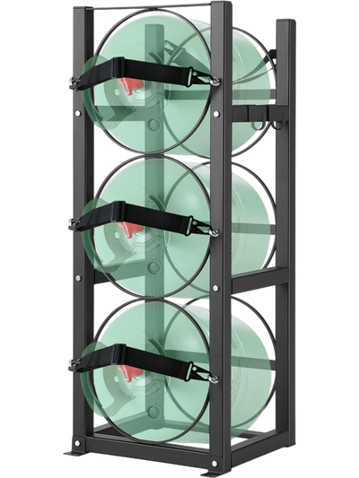 Vevor Cylinder Tank Rack Refrigerant Storage Rack for 3 x 30 lbs Tanks 12.79 x 12.99 x 33.07