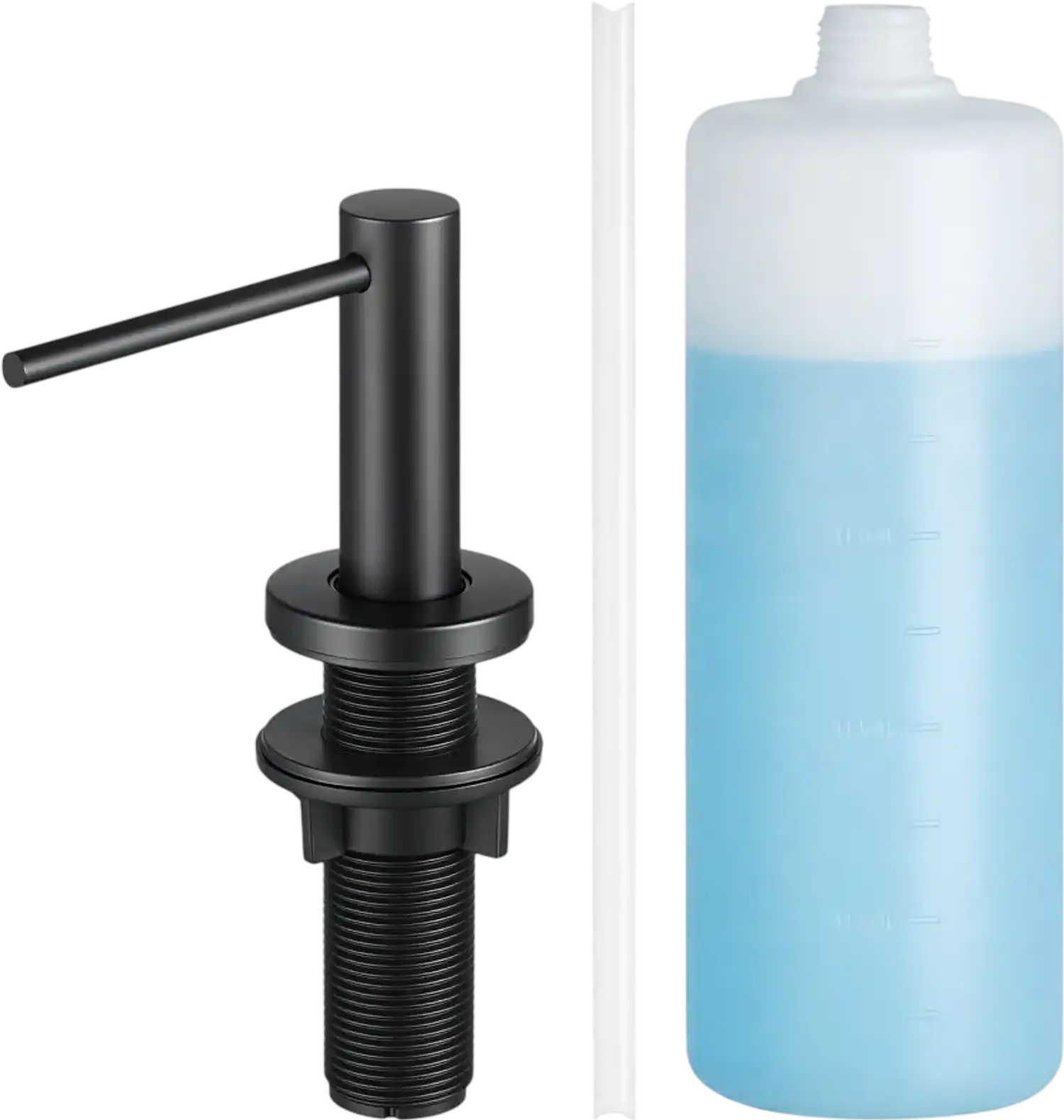 Vevor Soap Dispenser Built-In Stainless Steel 17 oz Kitchen Sink Refillable Bottle New