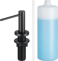 VEVOR Soap Dispenser for Kitchen Sink, Stainless Steel Built in Sink Soap Dispenser with 17OZ Refillable Bottle, Countertop Dish Soap-Dispenser with 360° Rotation Pump Head, for Kitchen Bathroom
