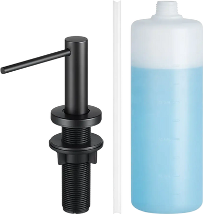 VEVOR Soap Dispenser for Kitchen Sink, Stainless Steel Built in Sink Soap Dispenser with 17OZ Refillable Bottle, Countertop Dish Soap-Dispenser with 360° Rotation Pump Head, for Kitchen Bathroom