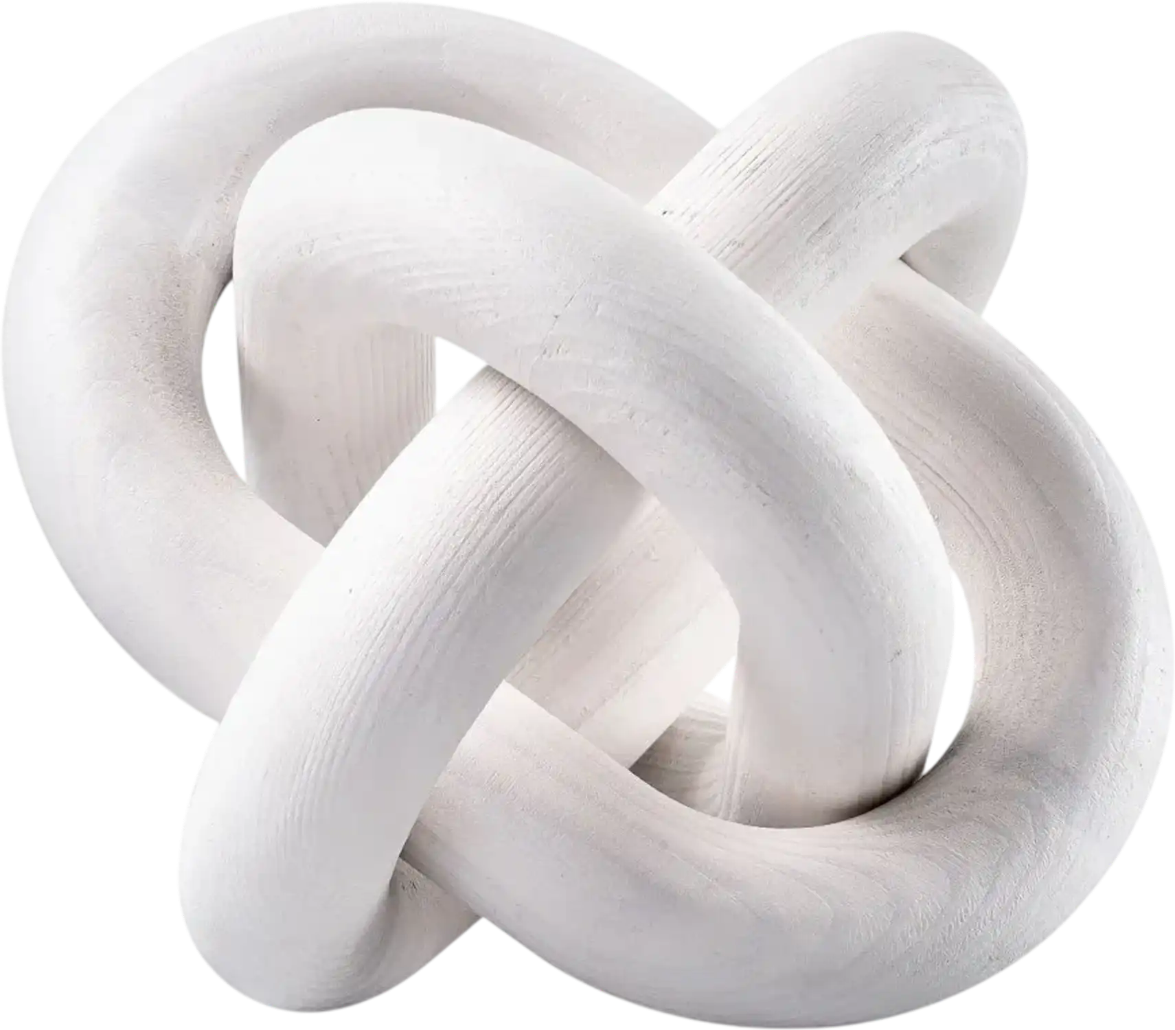 Vevor Decorative Object Wooden Chain Link Decor 3-Link Hand-Carved White New