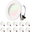 VEVOR 10 Pack LED Recessed Lighting, 4 Inches, Retrofit Can Lights, 750 LM 9W 120V, Selectable 5CCT 2700K/3000K/3500K/4000K/5000K, 10% to 100% Dimmable, Compatible with E26 Base and TP24 Connector