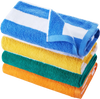 VEVOR Beach Towel, 4 Pack Oversized Beach Towels, 30 x 60 in Cabana Striped Large Pool Towel, 100% Cotton Soft and Quickly Dry Thick Swimming Towels, for Vacation, Swimming, Beaches, and Bathroom