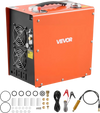 VEVOR PCP Air Compressor, 5800PSI/40 MPa PCP Airgun Compressor Auto Stop with Built-in Converter, Water & Fan Cooling, 350W DC12V/AC120V Portable Paintball Tank Compressor for Air Rifle, Scuba Bottles