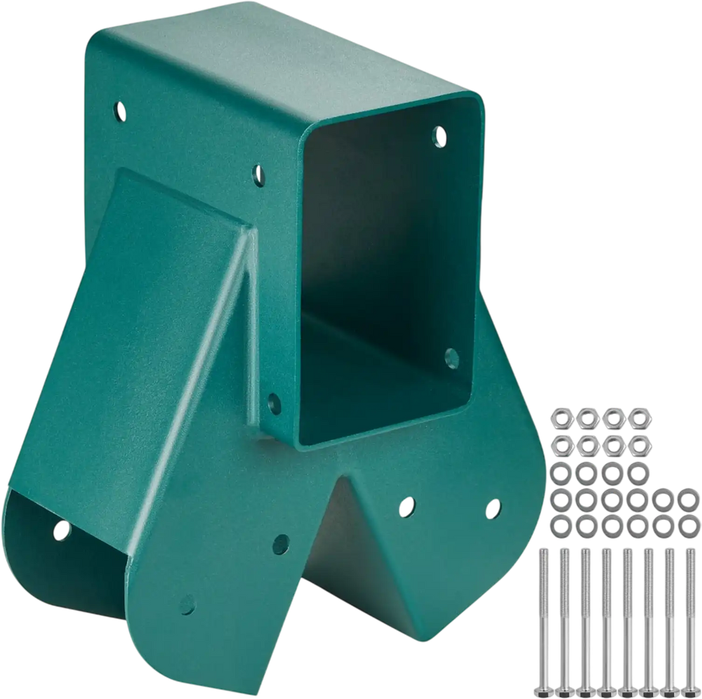VEVOR A-Frame Middle Swing Set Brackets, Heavy Duty Carbon Steel Swing Set Hardware with Mounting Hardware, DIY Swing Set Bracket Swing Set Kit for 4x4 Legs & 4x6 Beam, Green