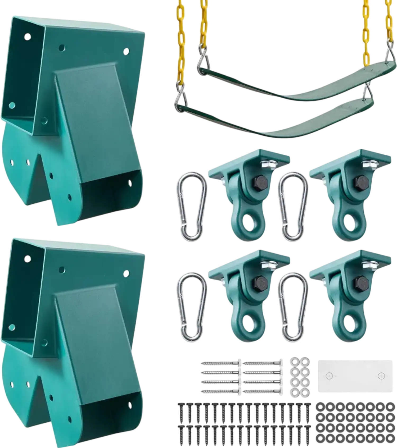 Vevor Swing Set Brackets Heavy-Duty A-Frame Hardware with 2 Seats & 4 Hangers New