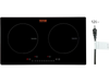 VEVOR Electric Cooktop, 2 Burners, 24'' Induction Stove Top, Built-in Magnetic Cooktop 1800W, 9 Heating Level Multifunctional Burner, LED Touch Screen w/ Child Lock & Over-Temperature Protection