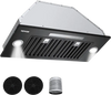 VEVOR Range Hood Insert, 30 Inch Built-in Kitchen Vent Hood, 800CFM  Steel Stove Hood, with Gesture & Touch Control, LED Light, Baffle Filters, 4-Speed Exhaust Fan, Ducted/Ductless Convertible