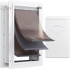 VEVOR Pet Door, 12.28" x 17.13" Metal Frame with Lock and 3-Flap System Weatherproof Doggy Door, Easy to Install in Interior or Exterior Walls, Pet Door Suitable for Cat Doggie Kitties (White-Medium)