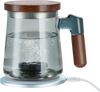 VEVOR Hydrogen Water Cup, 400 ml / 14.1 oz Hydrogen Generator, SPE Technology Portable Hydrogen Water Ionizer Machine with Wireless Charging Base, Hydrogen Rich Water Bottle Glass Health Cup