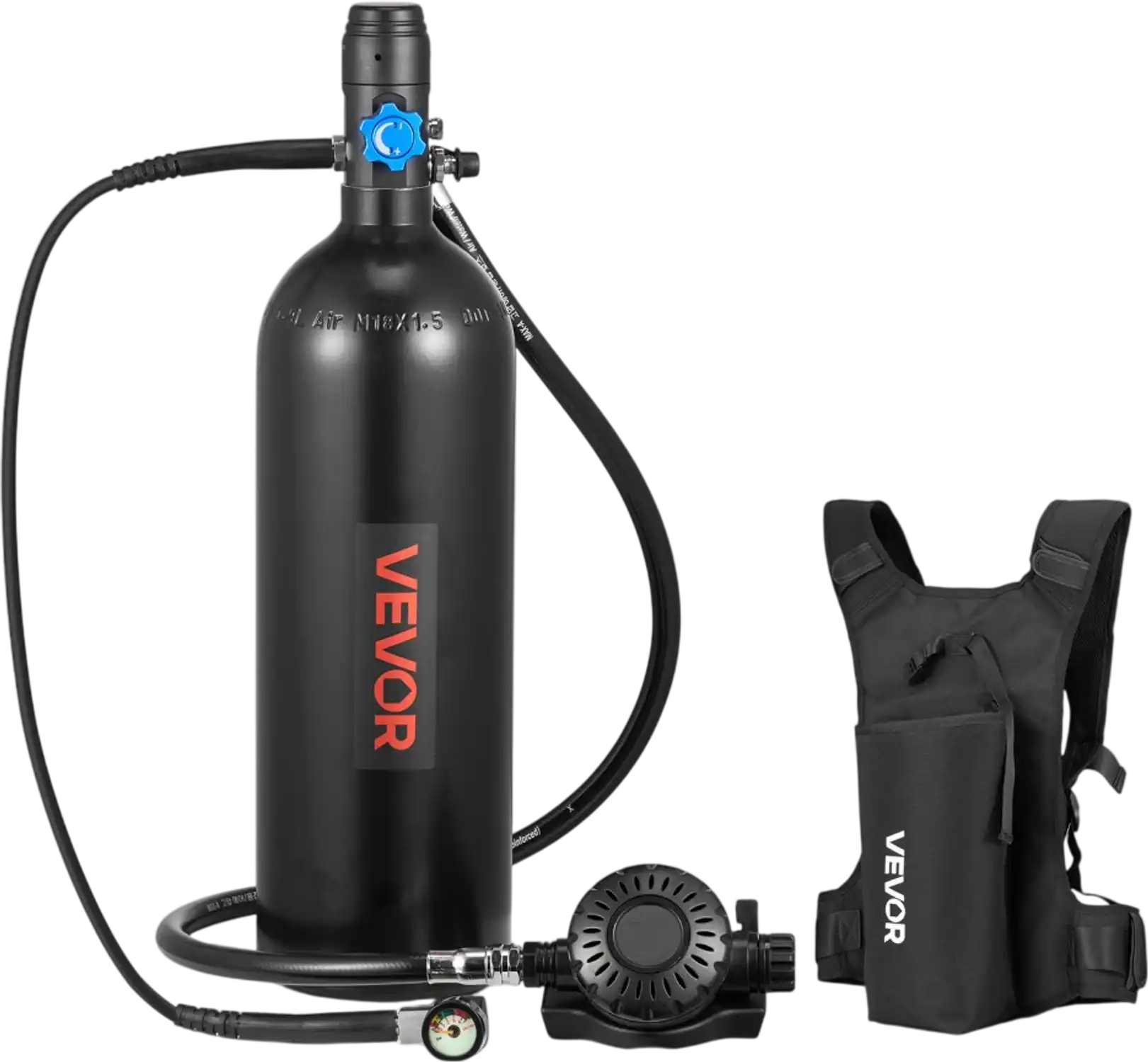 Vevor Diving Tank Portable Mini Scuba Tank 1.9 L with Backpack New