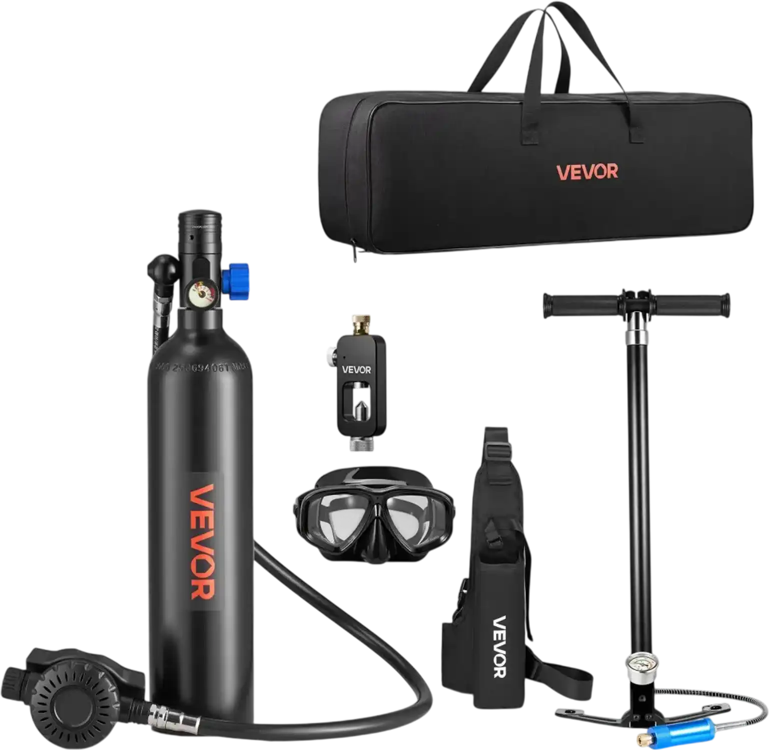 Vevor Diving Tank Portable Mini Scuba Tank 1 L with Adapter & Goggles New