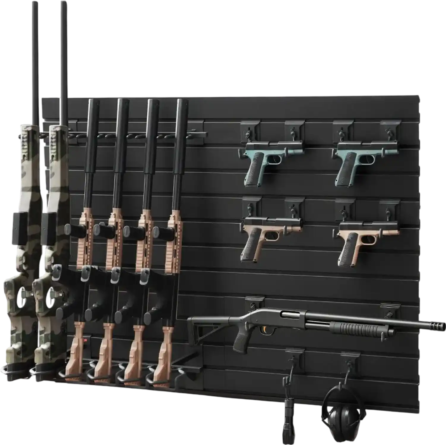 Vevor Gun Rack Wall Mount Heavy-Duty Steel Tactical Rifle and Handgun Storage Organizer New