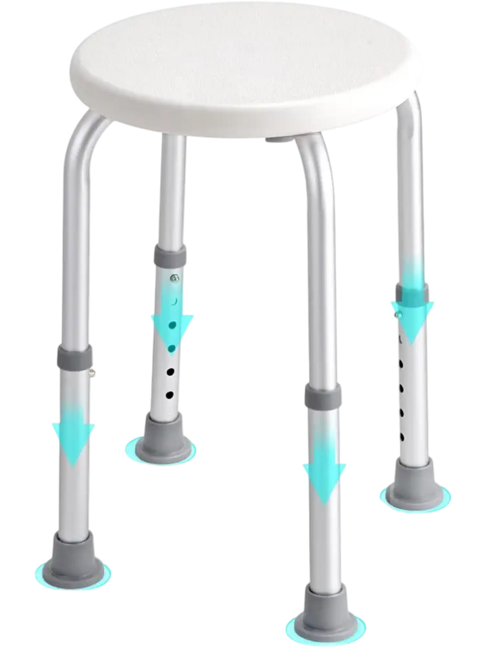 VEVOR Shower Chair for Inside Shower, Adjustable Height Shower Stool, Non-Slip Bench Bathtub Seat Stool for Elderly Disabled Adults Handicap, 300 lbs Capacity