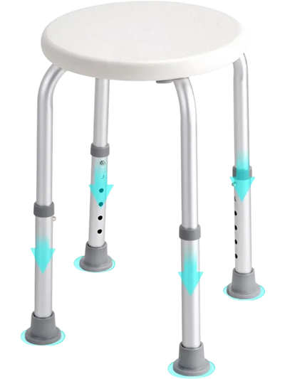 VEVOR Shower Chair for Inside Shower, Adjustable Height Shower Stool, Non-Slip Bench Bathtub Seat Stool for Elderly Disabled Adults Handicap, 300 lbs Capacity