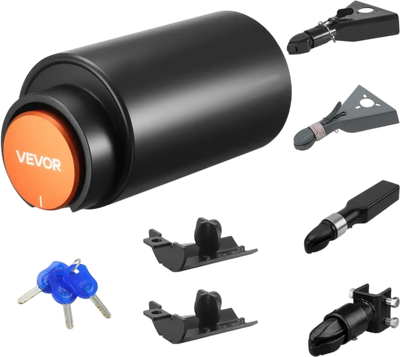 VEVOR Trailer Lock, Fits 2 & 2-5/16-Inch Bulldog Trailer Couplers, Heavy Duty Hitch Lock with 3 Keys Secures Security Chains, Corrision-resistant, Anti-Theft RV Trailer Locks for RV, Trailer, Boat
