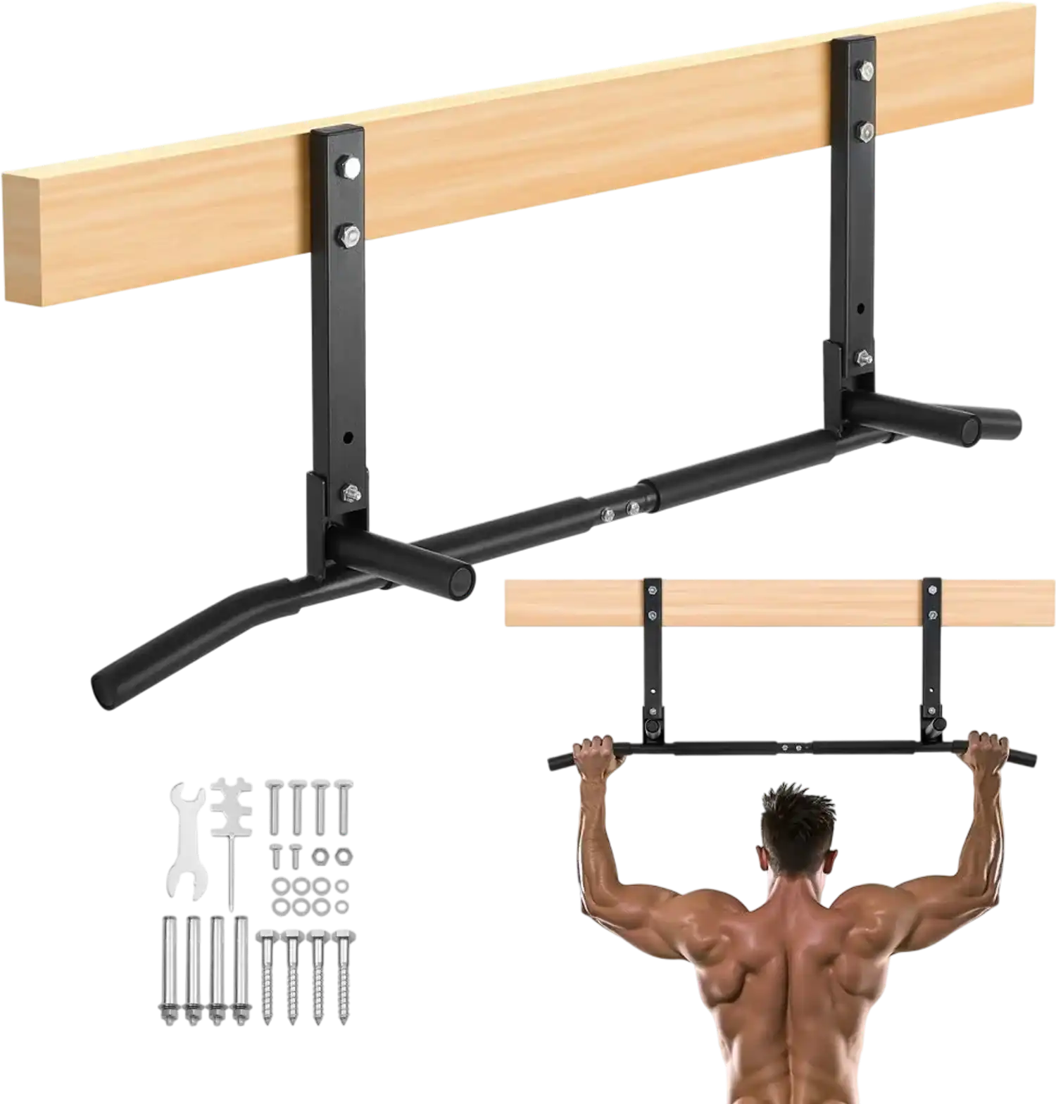 Vevor Pull-Up Bar Joist Mount Ceiling Mounted 42