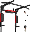 VEVOR Multifunctional Pull Up Bar, Wall Mounted Chin Up Bar Dip Station for Home Gym, Heavy Duty Steel Upper Body Workout Pull Ups, Power Tower Set Training Equipment Fitness, 440 lbs Weight Capacity