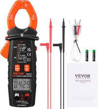 VEVOR Digital Clamp Multimeter, T-RMS 6000 Count, 600A, for Current, Voltage, Resistance, Diodes & Continuity Testing, Data Hold, NCV, Ideal for Domestic Appliances & Railway Maintenance