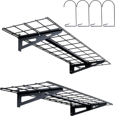 Vevor Garage Shelving 2-Pack 4' x 1' Heavy Duty Wall Mounted Storage Shelves New