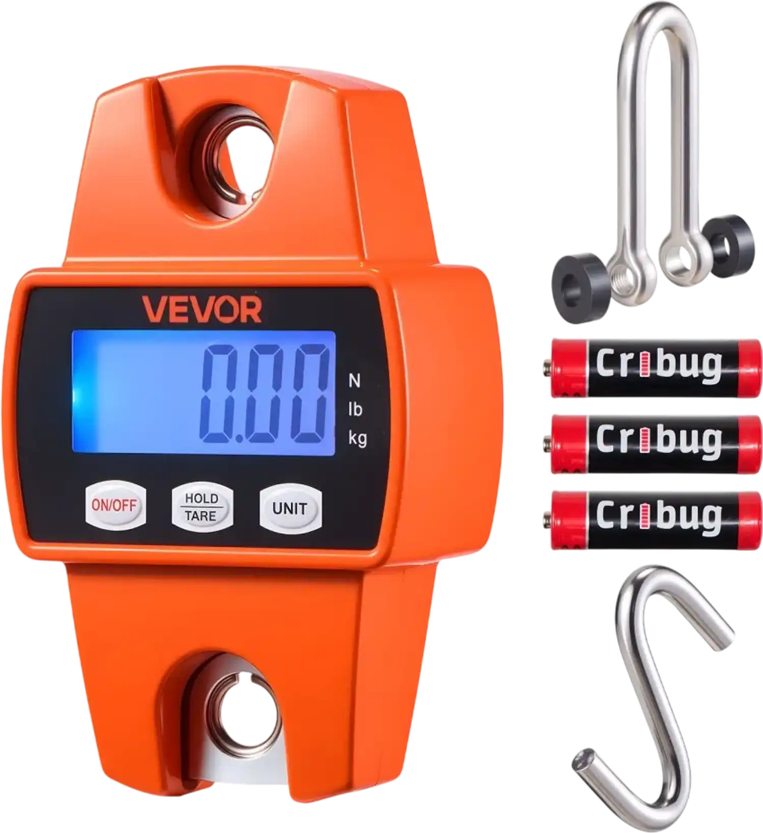 Vevor Crane Scale Digital Hanging Scale 660 lbs Orange New