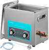 VEVOR 6L Ultrasonic Cleaner, 304 Stainless Steel Professional Knob Control, Ultrasonic Cleaner with Heater Timer for Jewelry Watch Glasses Circuit Board Dentures Small Parts Dental Instrument