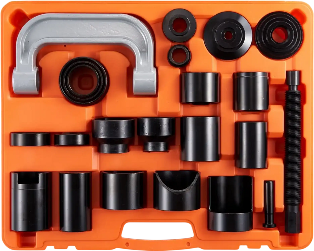 VEVOR Ball Joint Press Kit, 23 pcsTool Kit, C-press Ball joint Remove and Install Tools, for Most 2WD and 4WD Cars, Heavy Duty Ball Joint Repair Kit for Automotive Repairing