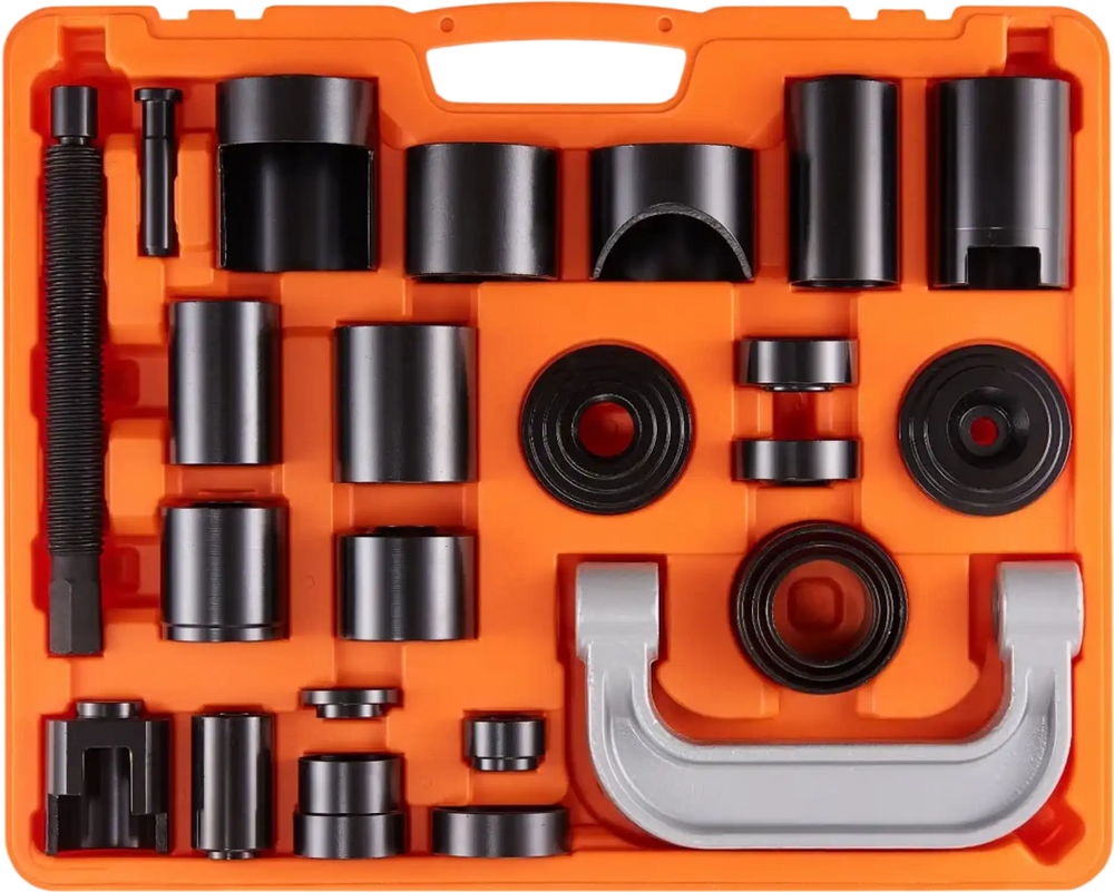 VEVOR Ball Joint Press Kit, 25 pcsTool Kit, C-press Ball joint Remove and Install Tools, for Most 2WD and 4WD Cars, Heavy Duty Ball Joint Repair Kit for Automotive Repairing
