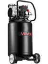 VEVOR 10-Gallon Air Compressor, 2HP 4.8 SCFM at 90PSI, Max 125PSI Pressure Oil-Free Air Compressor Tank, Portable on Wheels for Auto Repair, Tire Inflation, Spray Painting, Woodwork Nailing, 120V