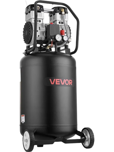 VEVOR 20-Gallon Air Compressor, 2HP 4.5 SCFM at 90PSI, Max 125PSI Pressure Oil-Free Air Compressor Tank, Portable on Wheels for Auto Repair, Tire Inflation, Spray Painting, Woodwork Nailing, 120V