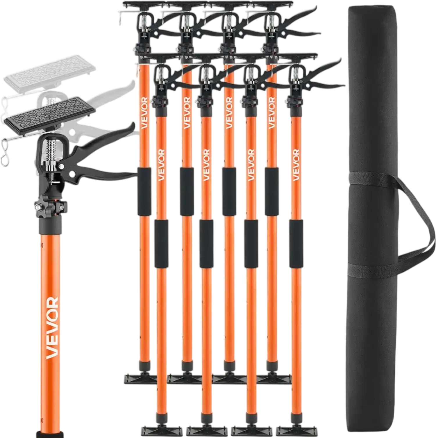 Vevor Cabinet Jack Support Pole Telescopic Quick Support Rod 8-Pack 45.7-114.2