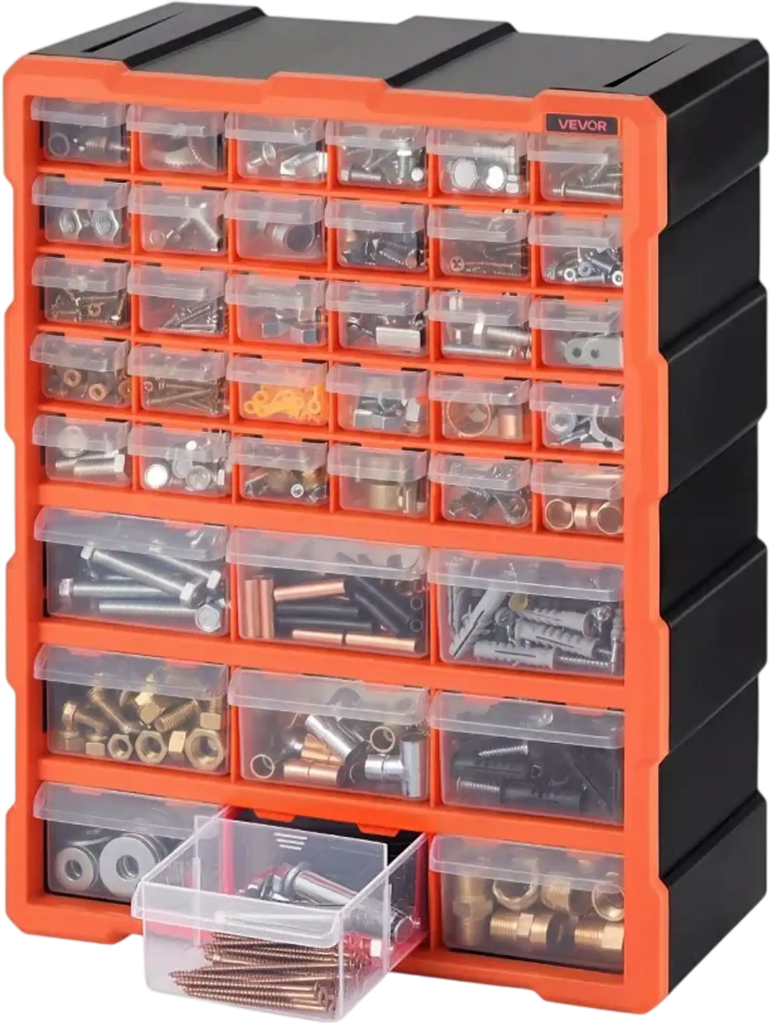 Vevor Small Parts Organizer 39-Drawer Wall-Mounted Stackable Storage Cabinet New