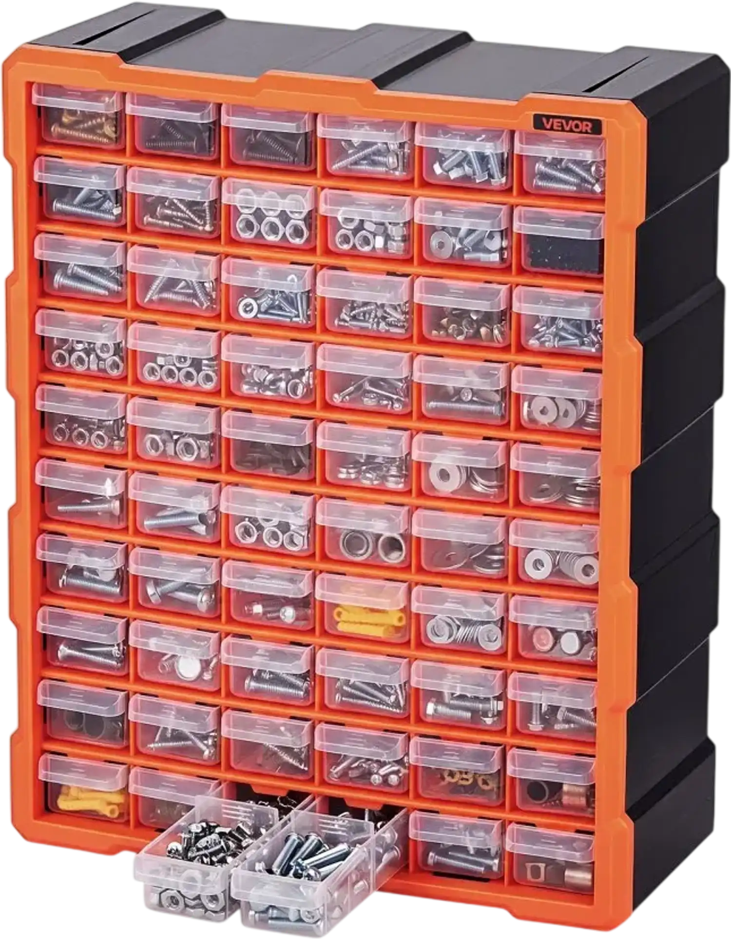 Vevor Drawer Storage Organizer 60-Drawer Stackable Wall-Mounted Small Parts Cabinet New