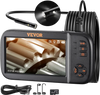 VEVOR Borescope Camera, Triple Lens Endoscope Camera with Light, 4.5" Screen 1080P Inspection Camera with 10 LED Light, IP67 Waterproof Drain Snake Camera for Auto, Plumbing (16.5FT Cable, 32GB Card)
