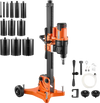 VEVOR Diamond Core Drilling Machine, 0.8-12 in Drilling Capacity, Dry/Wet Concrete Core Drill Rig with 12 Drill Bits,  Tiltable Stand & Wheeled Base, 3200W 800RPM/430RPM, UNC1 1/4–7 Thread