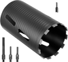 VEVOR Core Drill Bit, 6 inch Diameter, 9-1/2 inch Drilling Depth, 5/8-11 Internal Thread, Diamond Dry Coring Bit with 3 Adapters, Pilot Drill and Hex Wrench, for Concrete, Red Bricks, and Masonry
