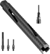 VEVOR Core Drill Bit, 1-1/2 inch Diameter, 9-1/2 inch Drilling Depth, 5/8-11 Internal Thread, Diamond Dry Coring Bit with 3 Adapters, Pilot Drill and Hex Wrench, for Concrete, Red Bricks, and Masonry