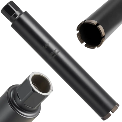 VEVOR Core Drill Bit, 2-1/2 inch Diameter, 14 inch Drilling Depth, 1-1/4 in-7 Internal Thread, High-Precision Welding Technology, Wet Diamond Core Bit for Reinforced Concrete, Bricks, and Masonry