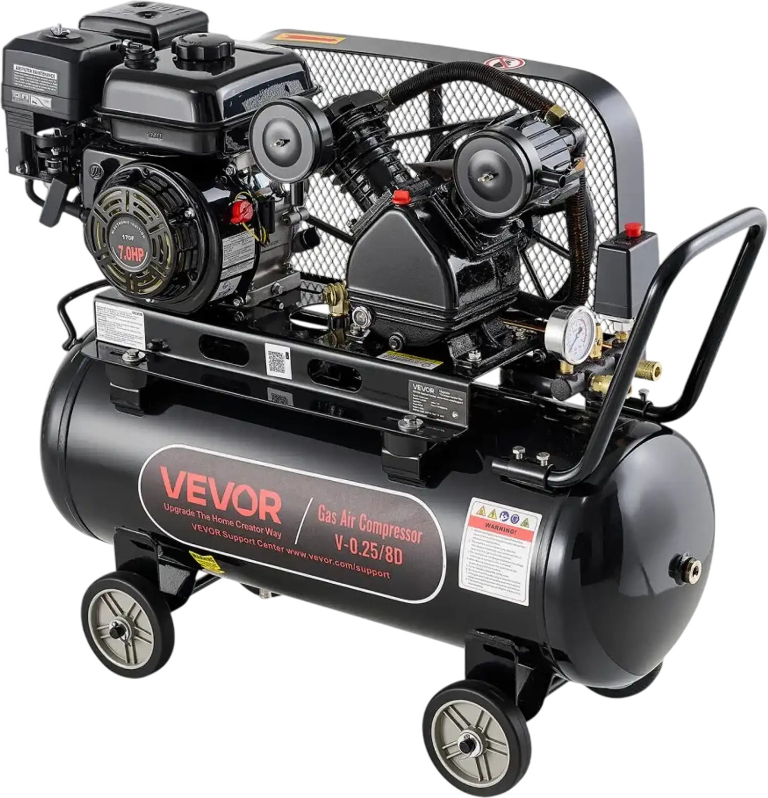 Vevor Gas Powered Air Compressor 20 Gallon 7 HP 4.7 CFM at 90 PSI New