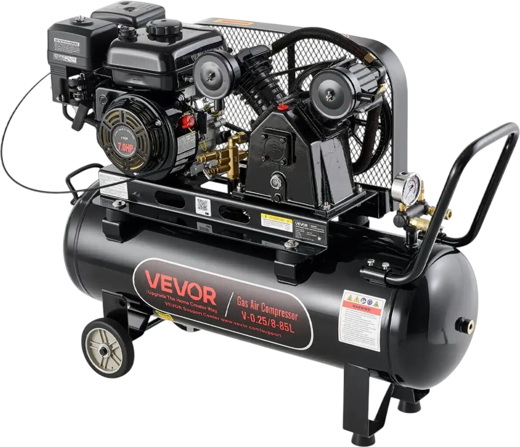 Vevor Gas Powered Air Compressor 20 Gallon 7 HP 4.7 CFM at 90 PSI Air Tank New