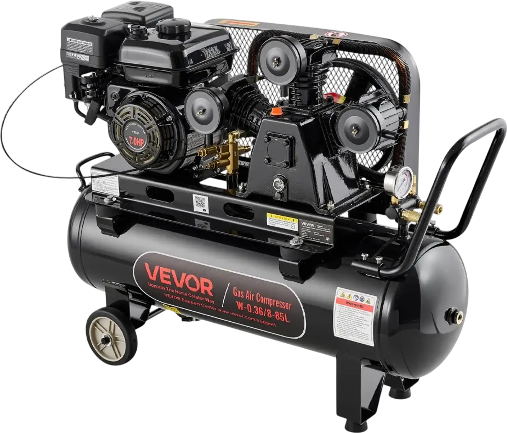 Vevor Gas Powered Air Compressor 20 Gallon 7 HP 6.2 CFM at 90 PSI New