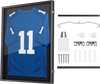 VEVOR Jersey Frame Display Case, 35.4 x 27.6 x 1.5 in, Lockable Wooden Sport Jersey Shadow Box with 98% UV Protection PC Panel and Hanger, for Baseball Basketball Football Hockey Shirt and Uniform