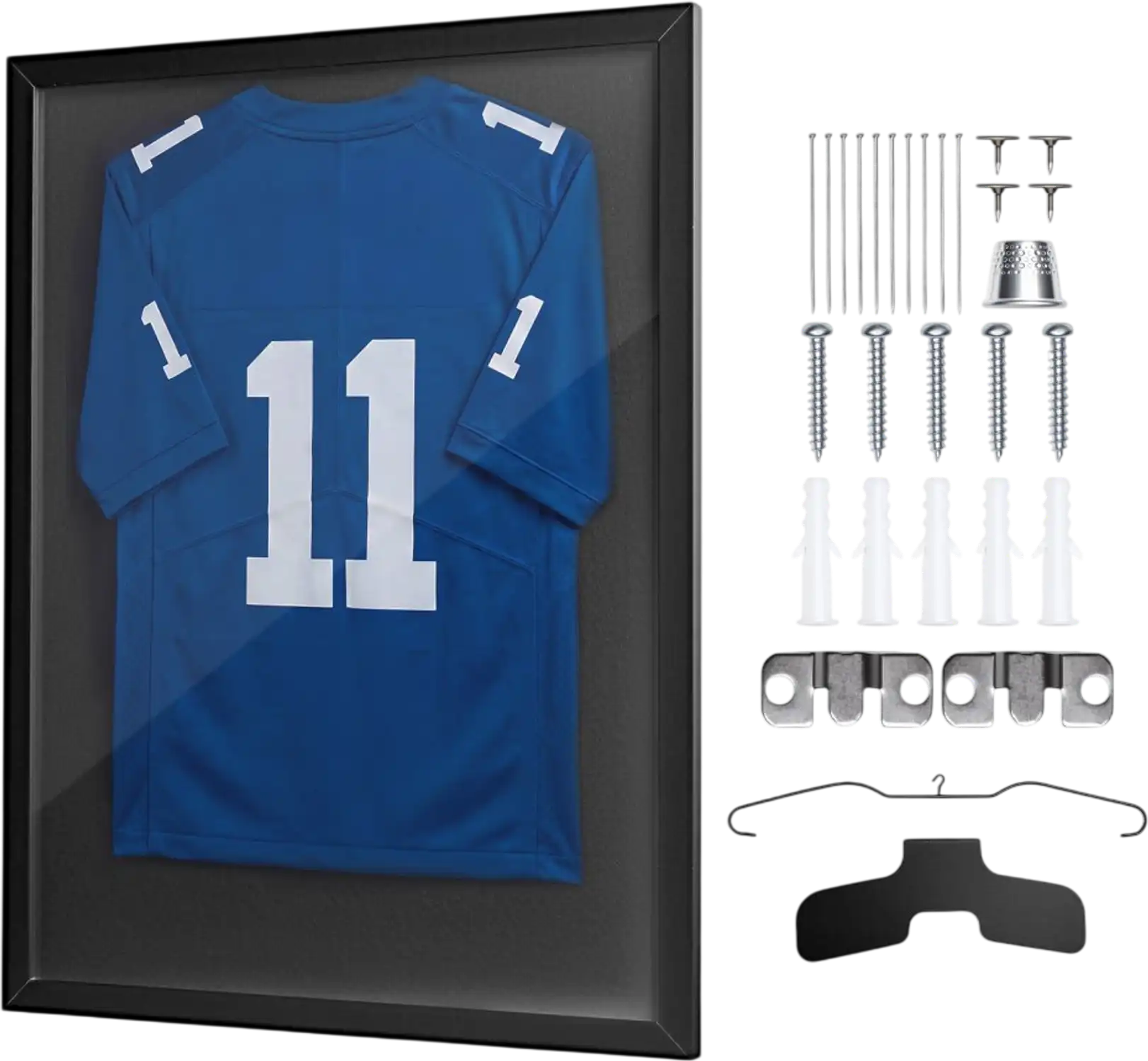 Vevor Jersey Display Case Wooden Sport Shadow Box 35.4