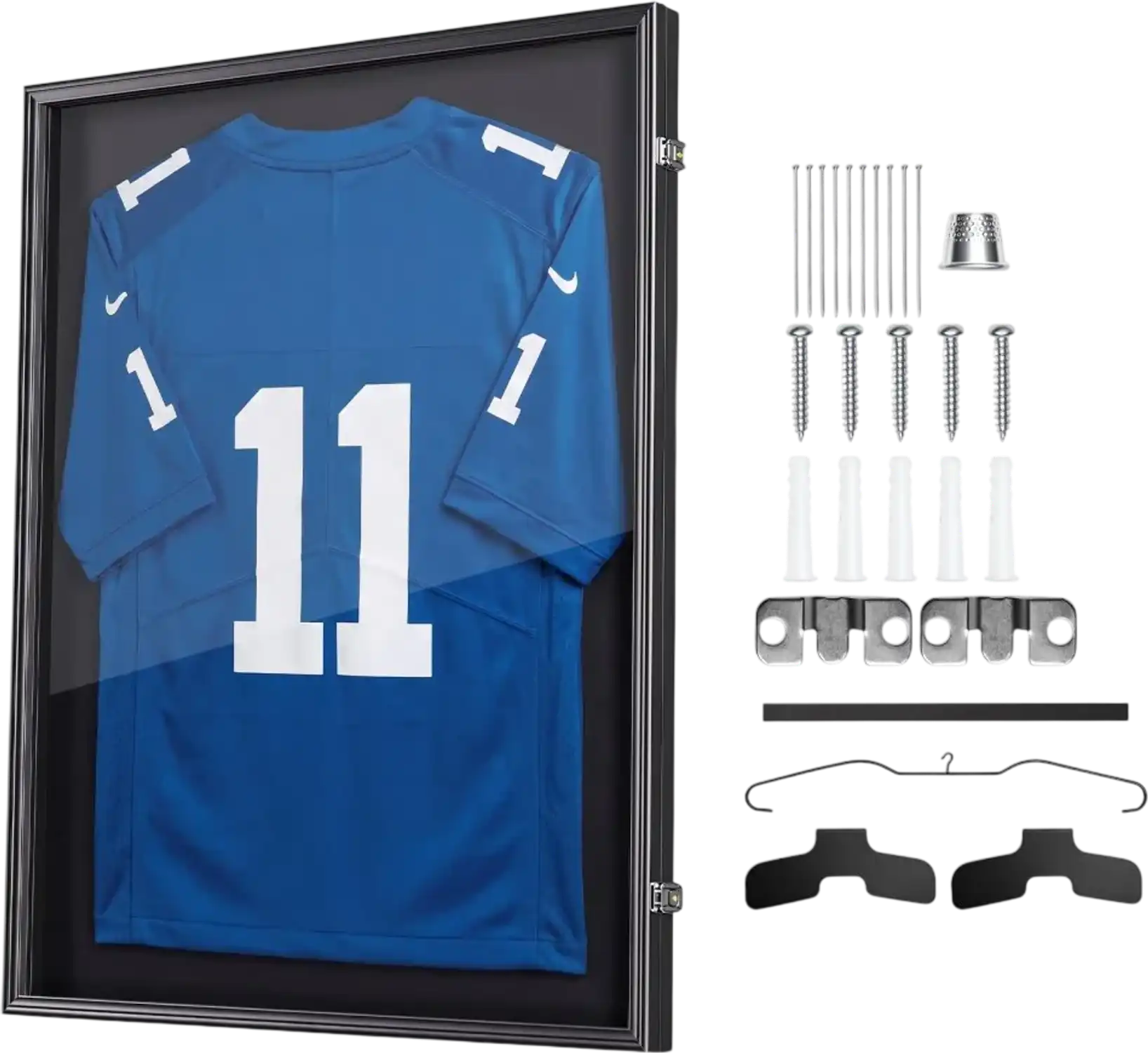 Vevor Jersey Frame Display Case Wooden Sport Jersey Shadow Box 36.4 x 28.3 x 1.5