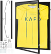 VEVOR Jersey Display Frame Case, 23.3 x 31.2 x 1.5 in, Large Lockable Sport Jersey Shadow Box with 98% UV Protection PC Glass and Hangers, for Baseball Basketball Football Hockey Shirt and Uniform