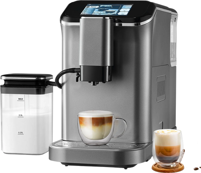 Vevor Fully Automatic Espresso Machine with Milk Frother Grinder Touch Screen New